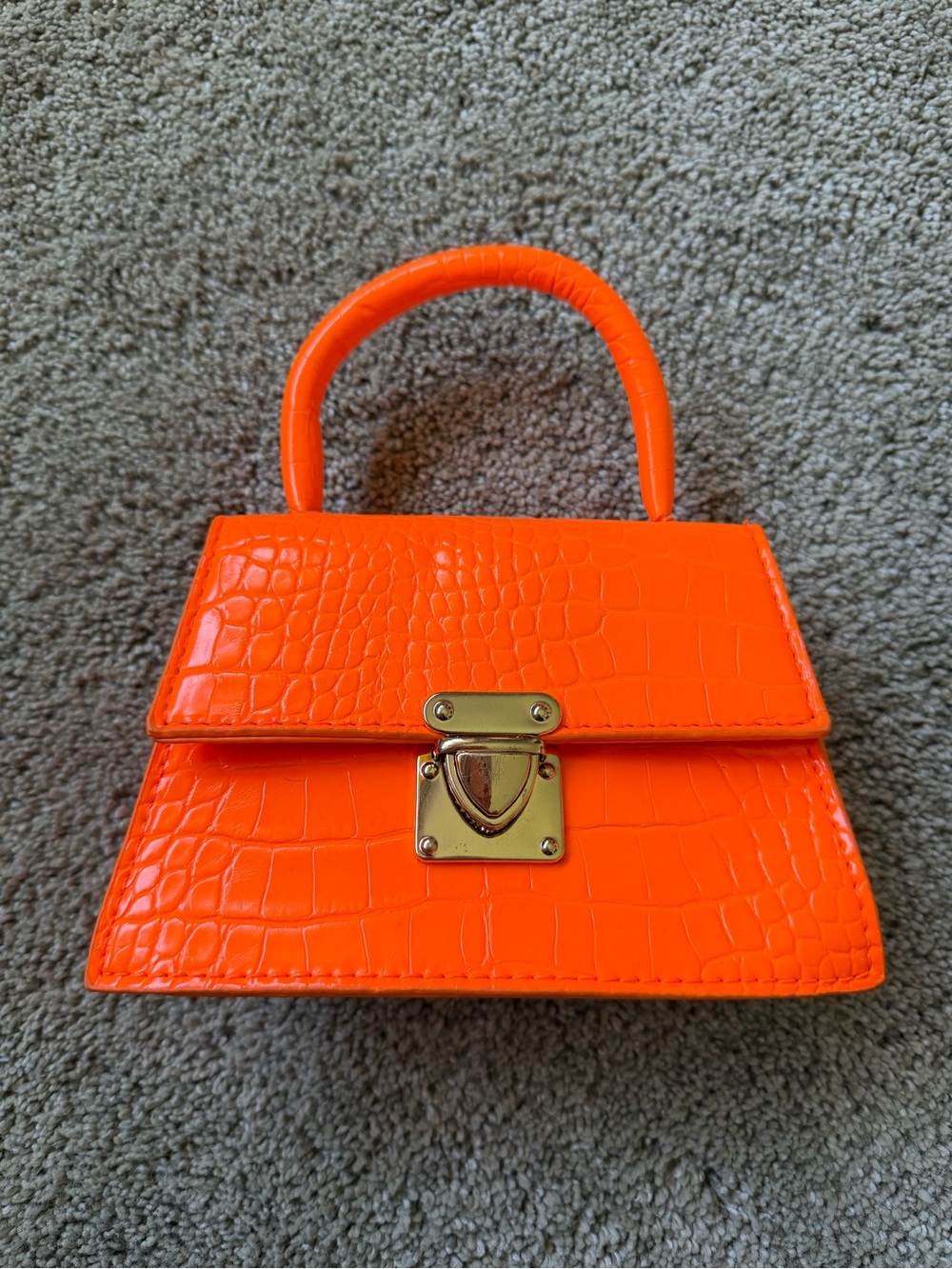 Neon orange mini bag